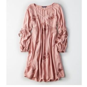 AMERICAN EAGLE | Dusty Rose Floral Boho dress | Sz Small